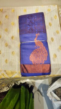 Royal Blue Peacock Design Grand Wedding Saree – Salem Erode Silk – ₹2600