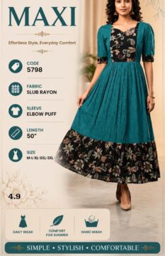 SLUB RAYON UMBRELLA TOP - ELBOW PUFF code 5798-574