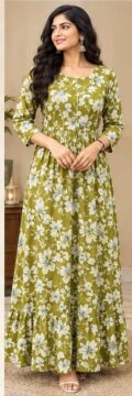Women's Premium Heavy Rayon with Cotton Blended Abaya Maxi - CODE - 3612