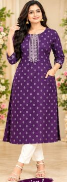 Velley branded heavy Rayon Printed Straight Cut Top - CODE - 9812